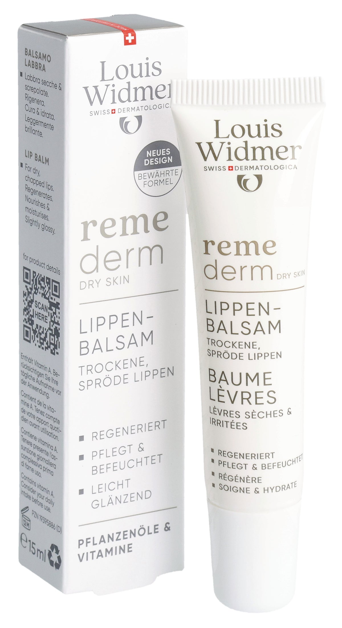 Louis Widmer Remederm Lippenbalsam parfümiert (15ml)