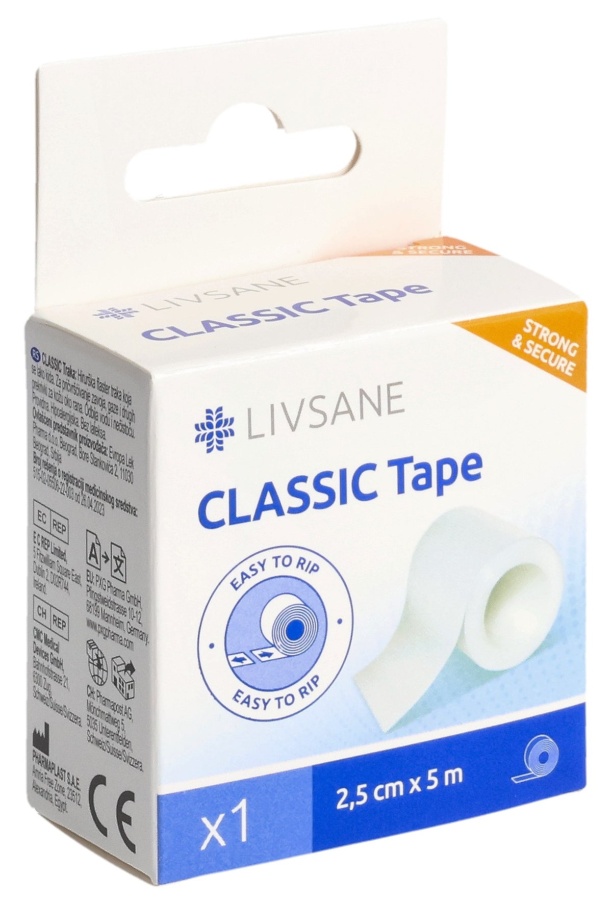 Livsane Classic Fixierpflaster 2,5cm x 5m (1 Rolle)