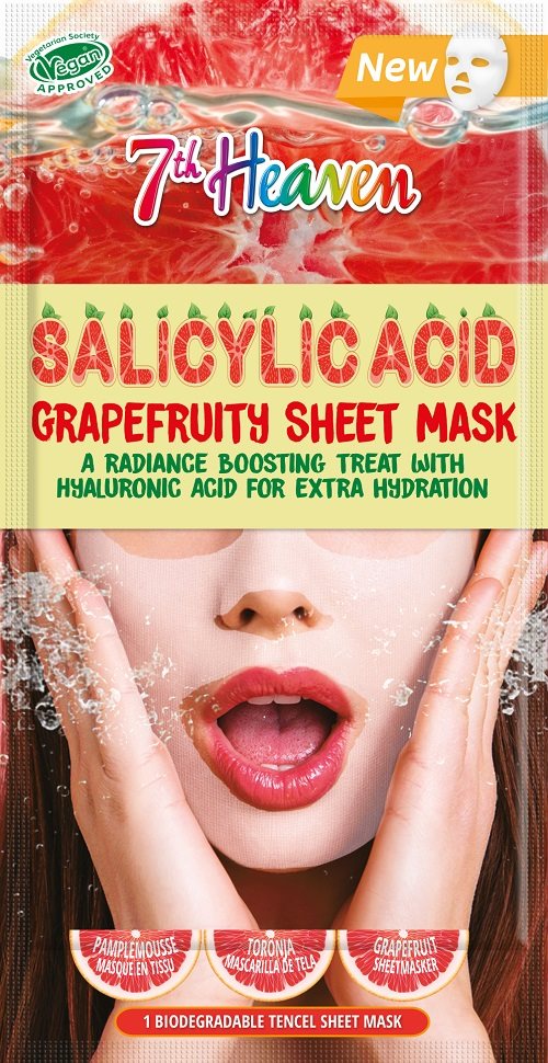 7th Heaven Sheet Mask Beauty Salicylsäure & Grapefruit (18g)
