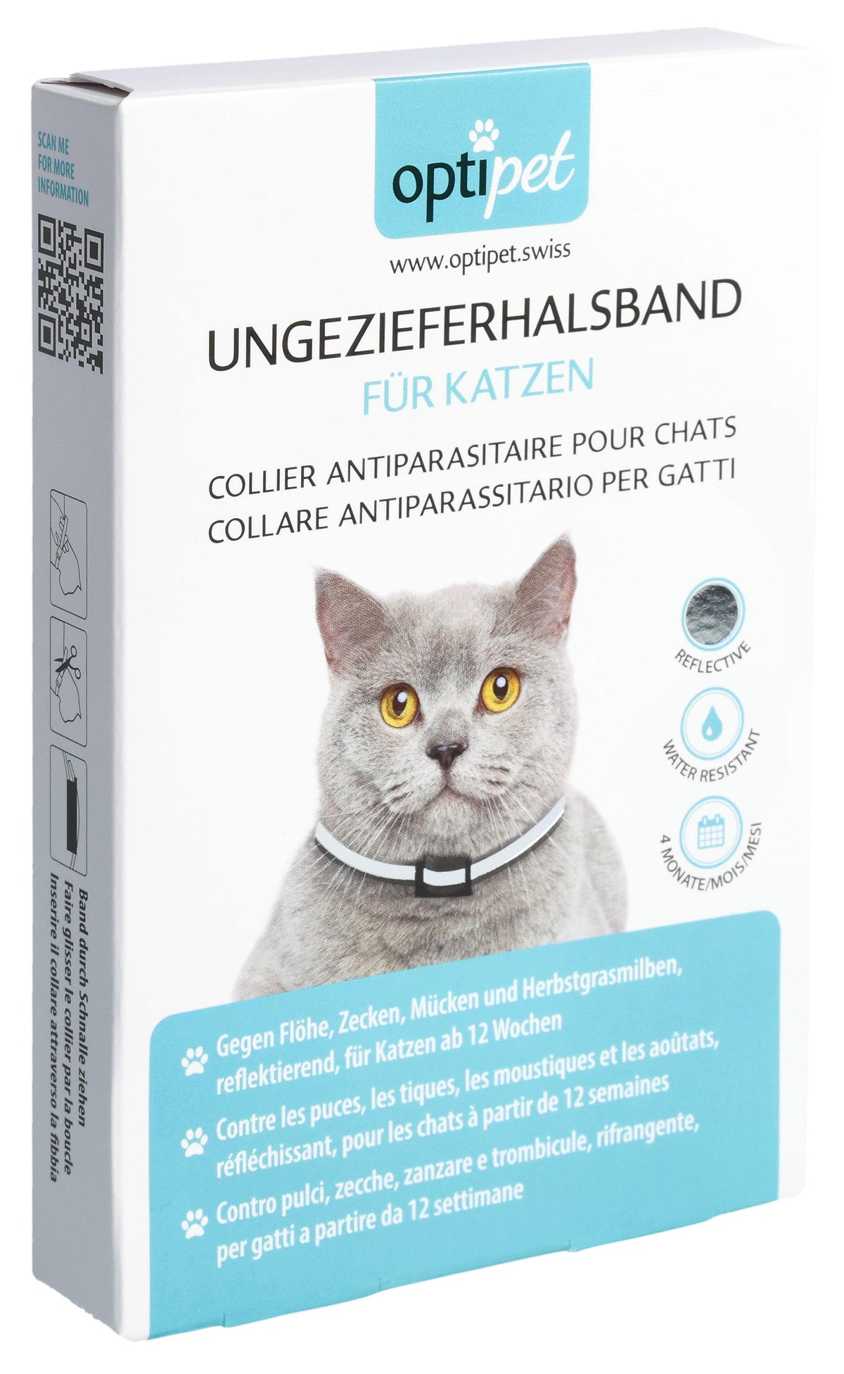 OptiPet Ungezieferhalsband für Katzen reflektierend (1 Stk)