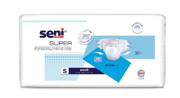 Super Seni Incontinence Briefs, Size S (30 pcs)