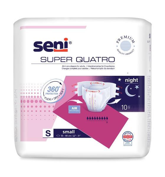 Super Seni Quatro Incontinence Briefs, Size S (10 pcs)