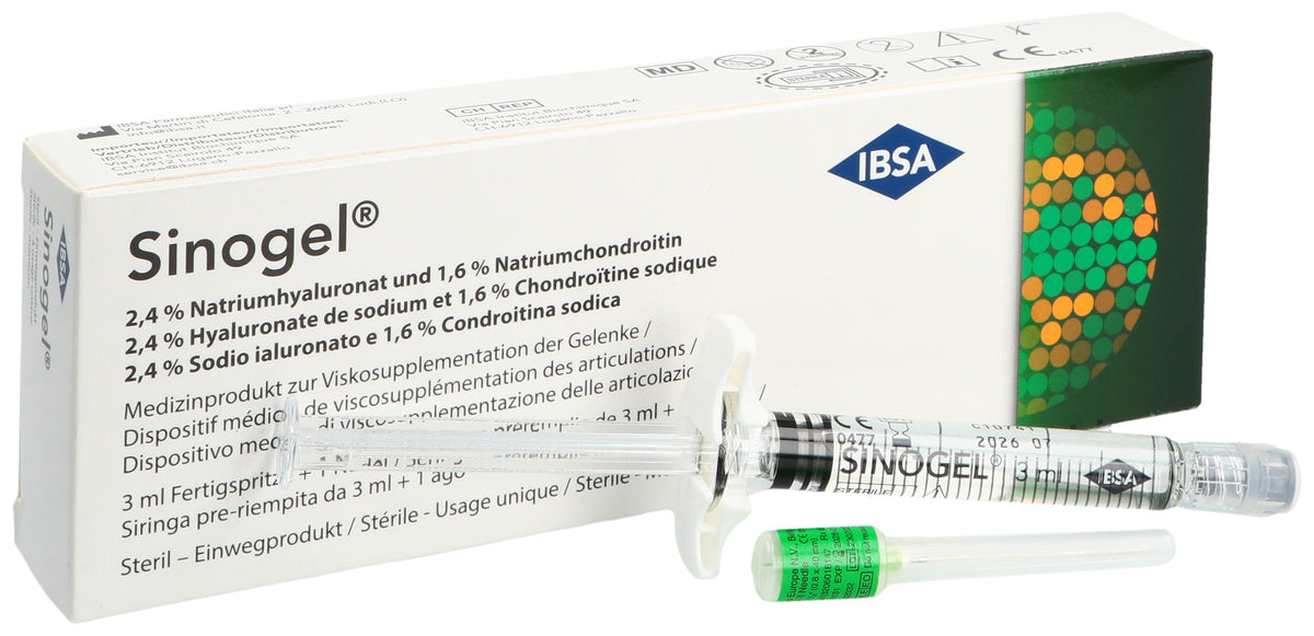 Sinovial Sinogel Injektionslösung 2.4% + 1.6% Fertigspritze 3ml (1 Stk)