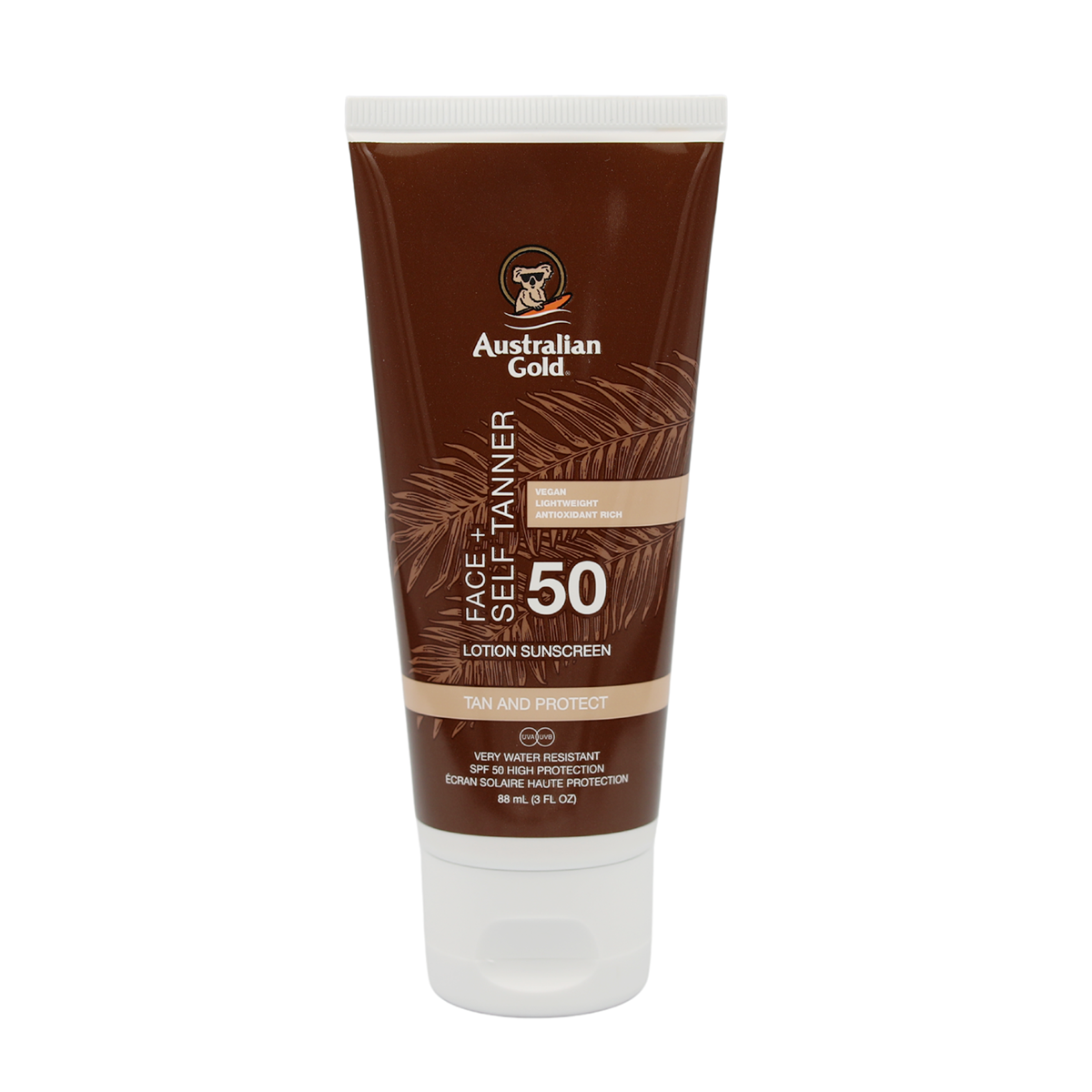 Australian Gold Face + Self Tanner SPF 50 Face Sunscreen (88ml)