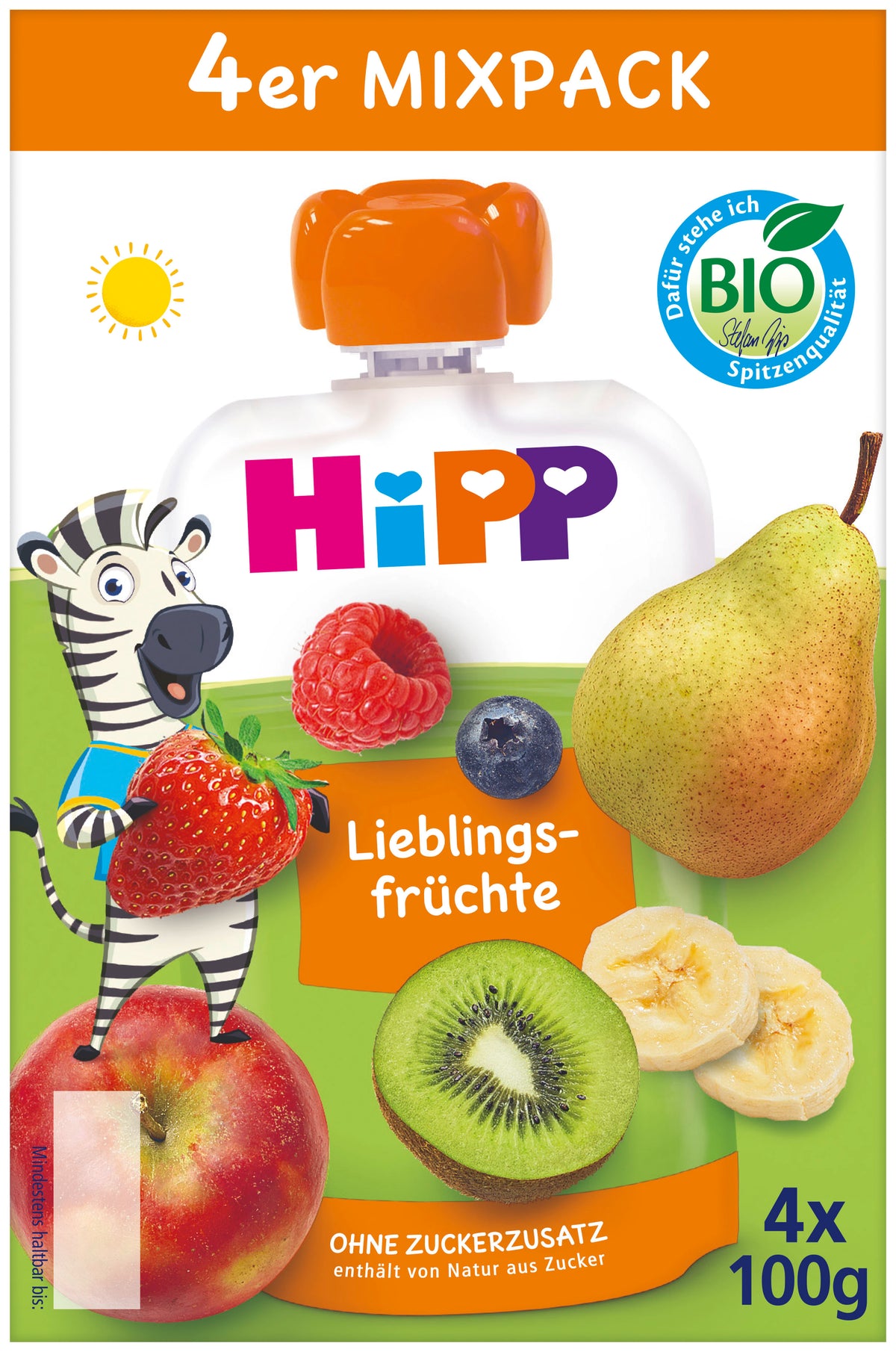Hipp HiPPiS Mixpack Lieblingsfrüchte (4 x 100g)