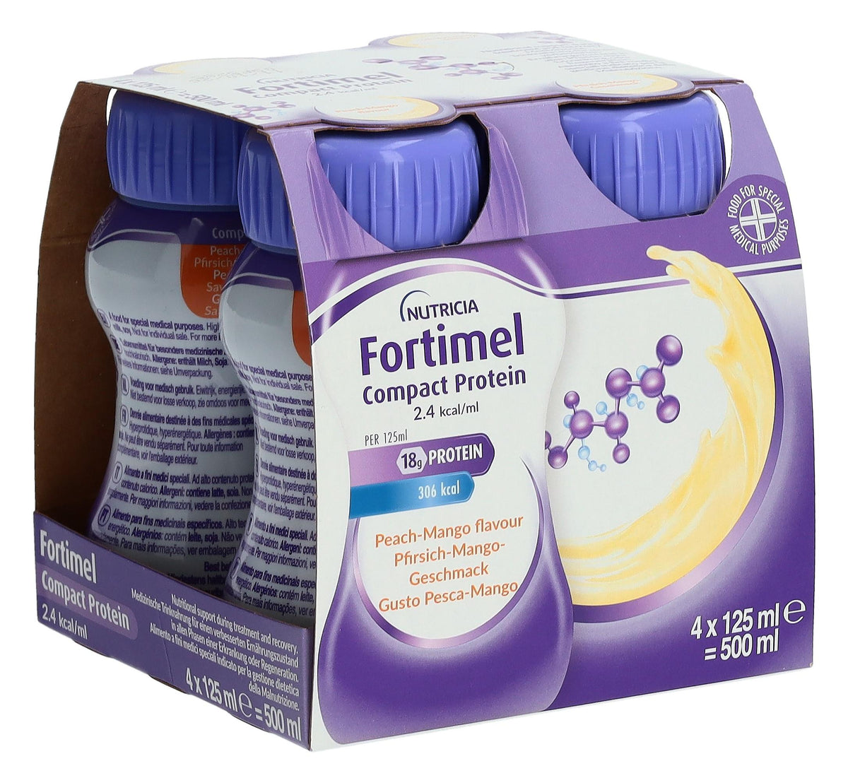 Fortimel Compact Protein 2.4 kcal Pfirsich-Mango (4 x 125ml)