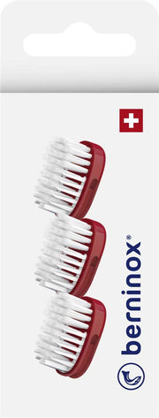 Berninox 316 Replacement Brush Heads Coral Red medium (3 pcs)
