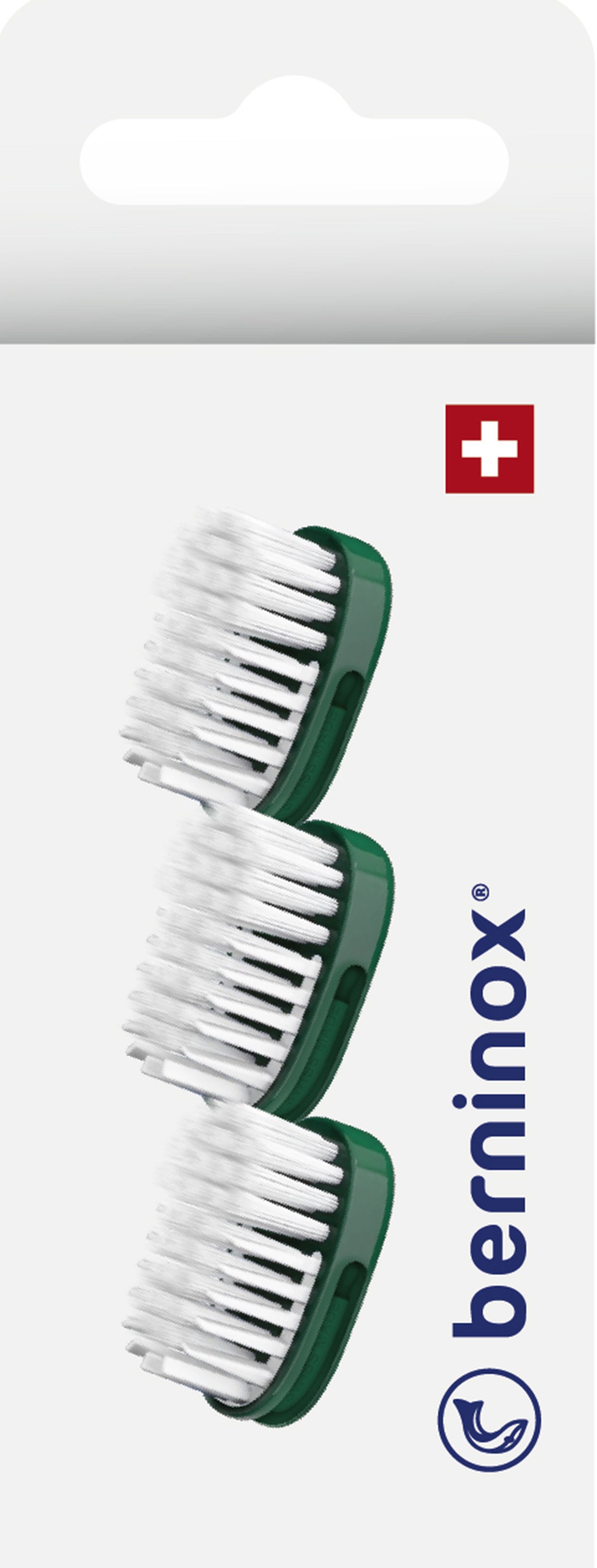 Berninox 316 Replacement Brush Heads Atlantic Green medium (3 pcs)