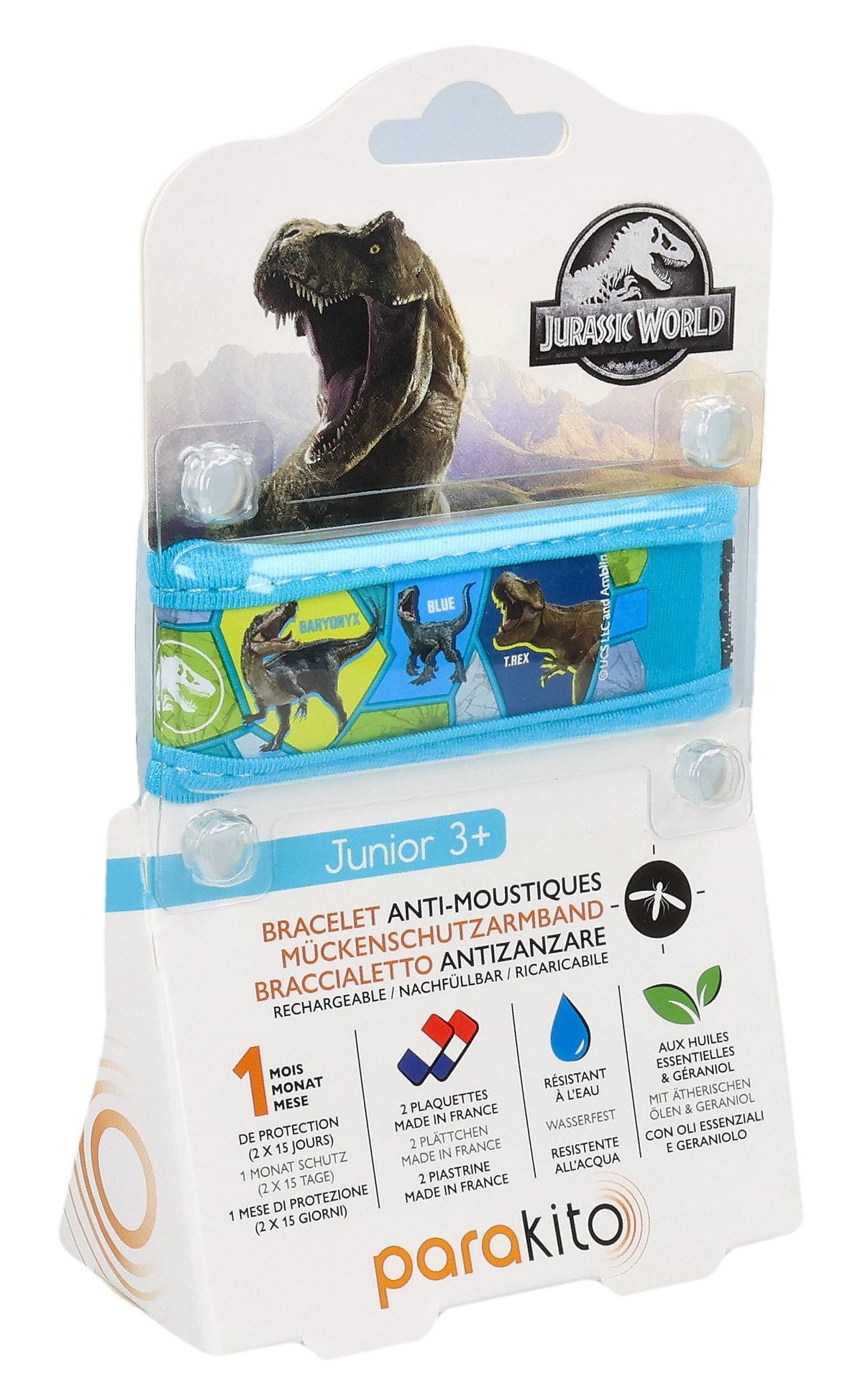 PARAKITO Mückenarmband - JUNIOR Universal Jurassic World, blau (1 Stk)