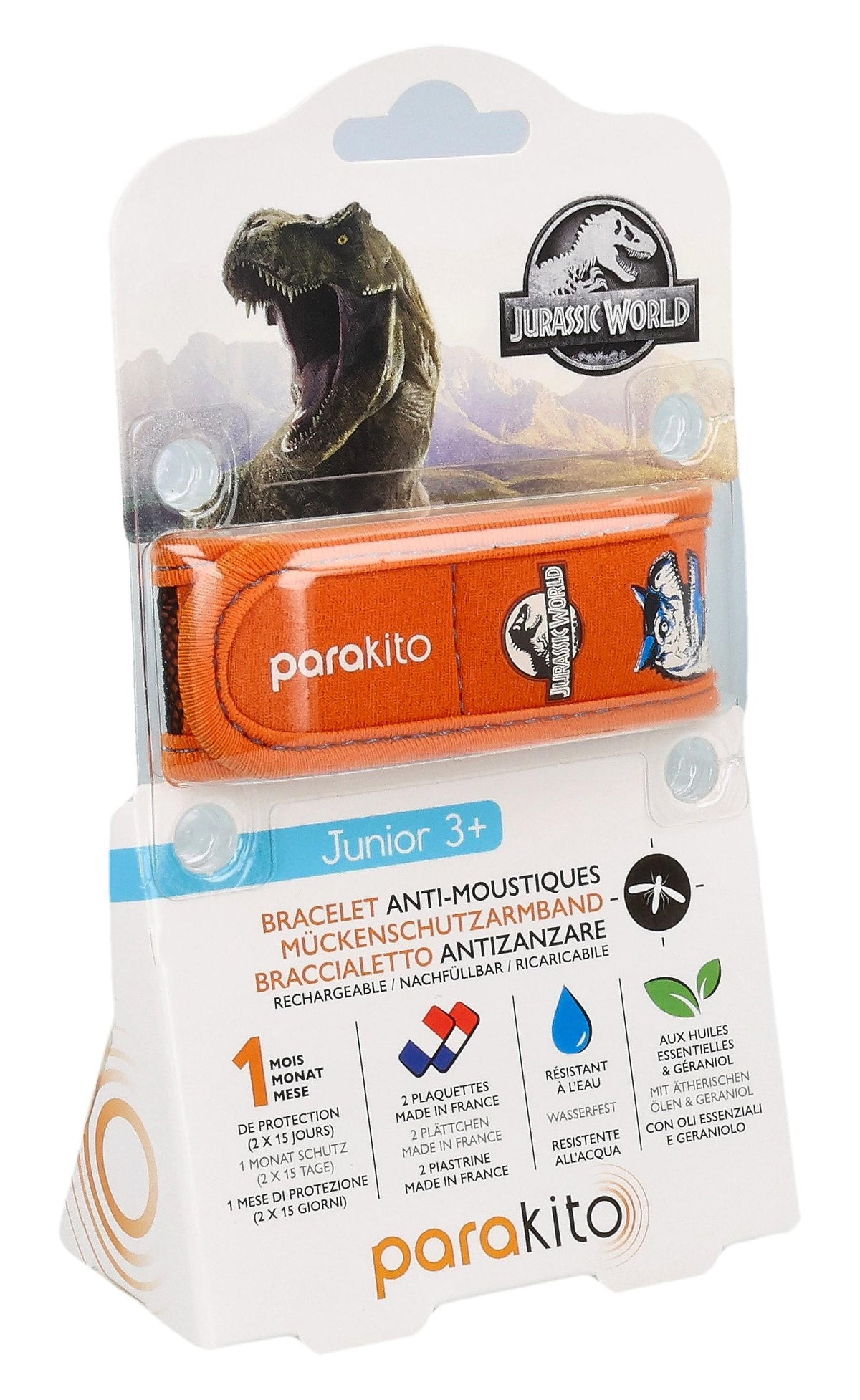 PARAKITO Mückenarmband - JUNIOR Universal Jurassic World, orange (1 Stk)