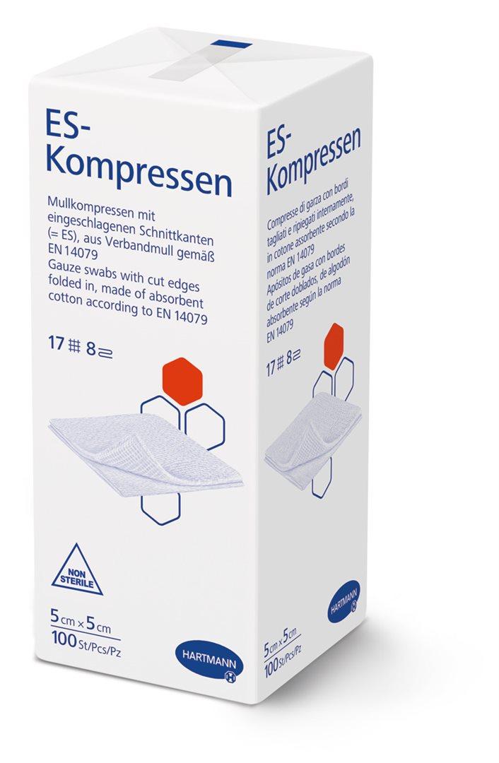 Hartmann ES-Kompressen 5x5cm 8-fach unsteril (100 Stk)