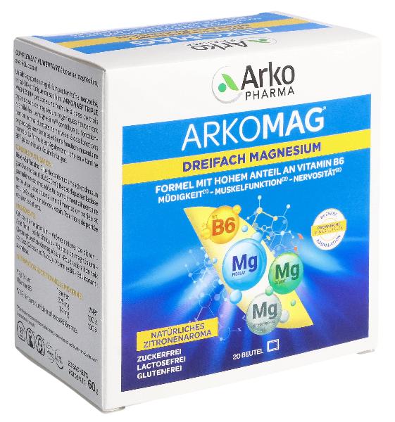 ARKOMAG Triple Magnesium + Vitamin B6 Sachets (20 pcs)