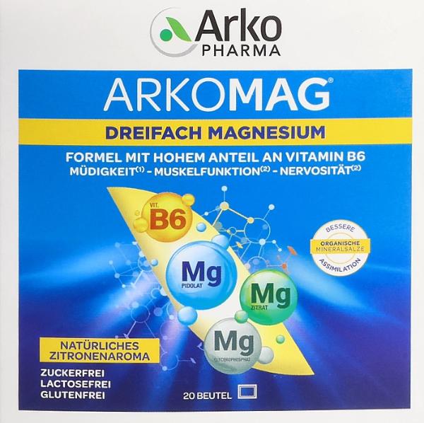 ARKOMAG Triple Magnesium + Vitamin B6 Sachets (20 pcs)