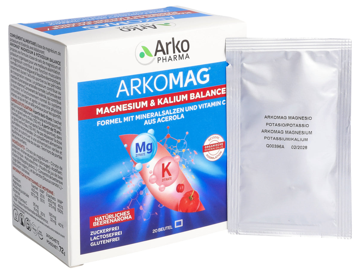 Arkopharma Arkomag Magnesium & Potassium Balance Sachets (24 pcs)