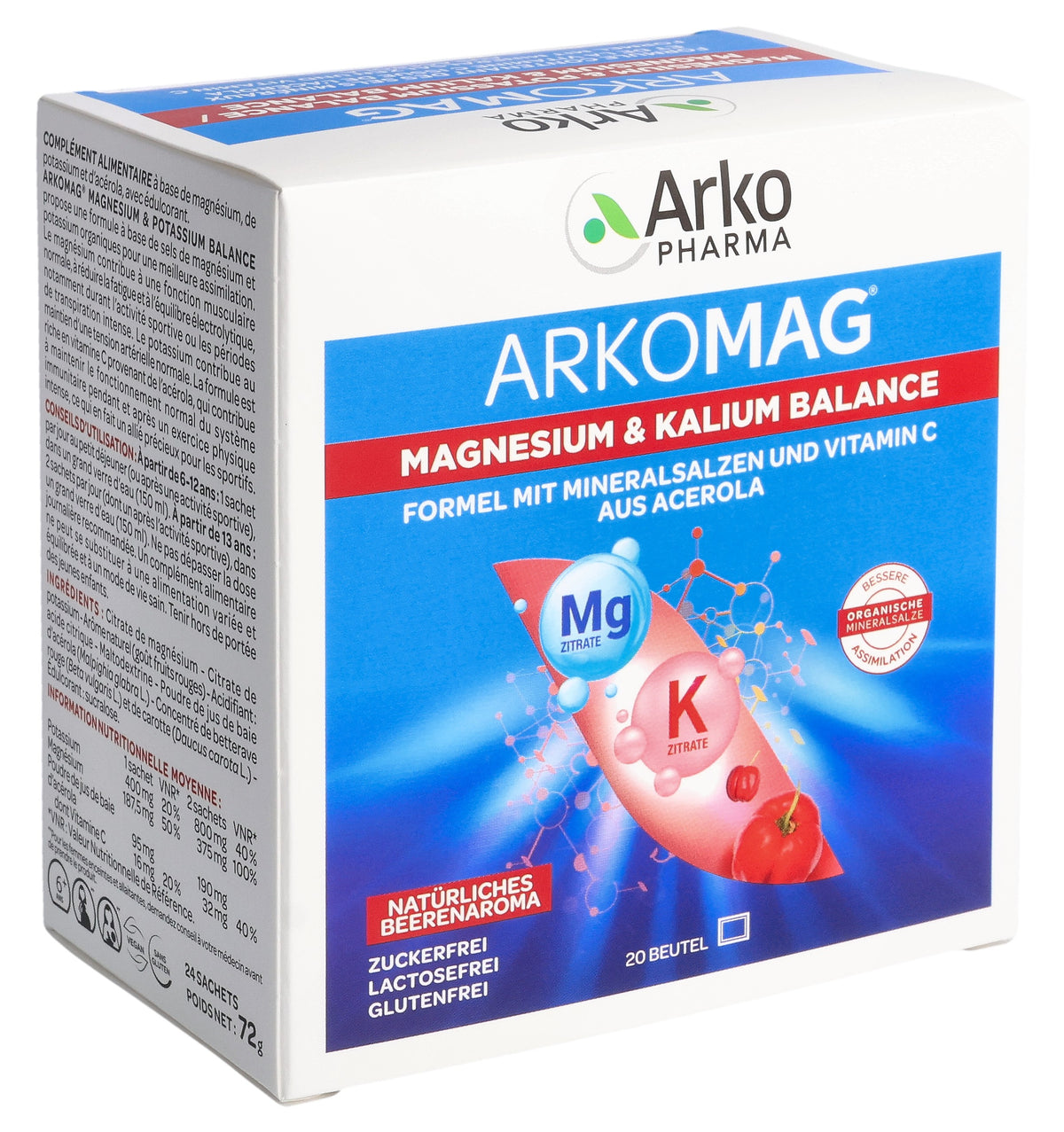 Arkopharma Arkomag Magnesium & Potassium Balance Sachets (24 pcs)