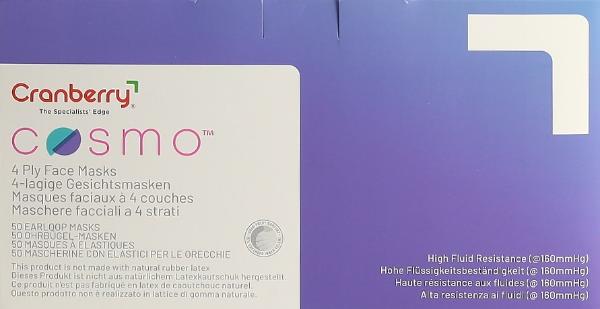 CRANBERRY Cosmo Face Mask 4-ply CB2700GG (50 pcs)