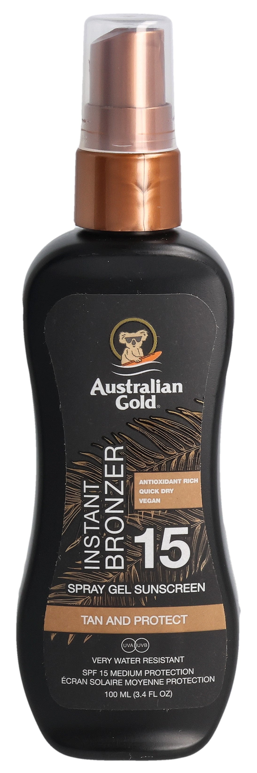 Australian Gold Spray Gel mit Bronzer LSF 15 (100ml)