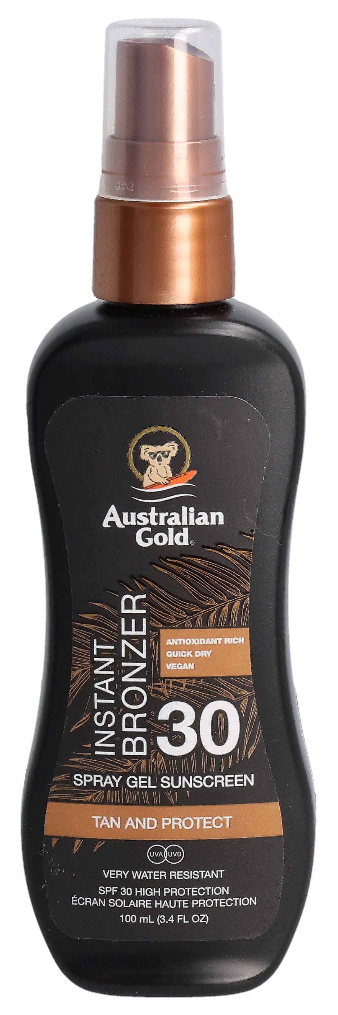 Australian Gold Spray Gel con Bronzer SPF 30 (100ml)