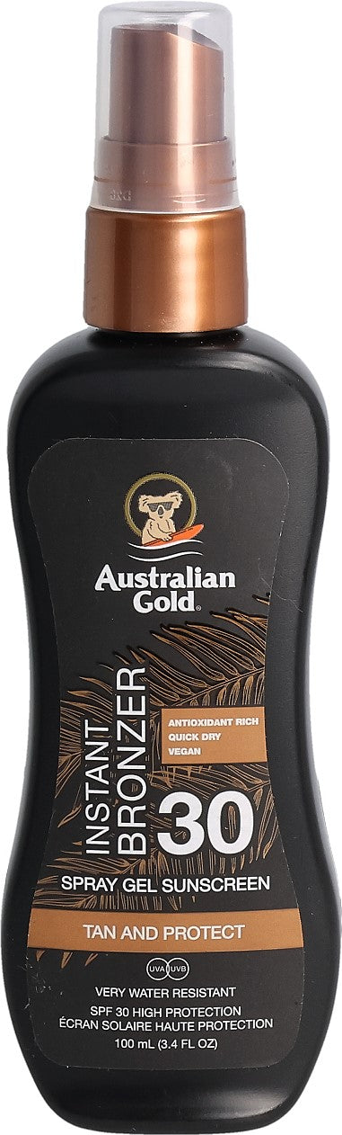 Australian Gold Spray Gel con Bronzer SPF 30 (100ml)