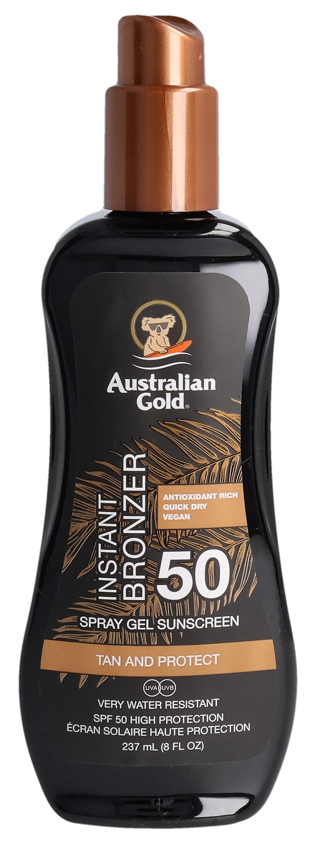 Australian Gold Spray Gel con Bronzer SPF 50 (237ml)