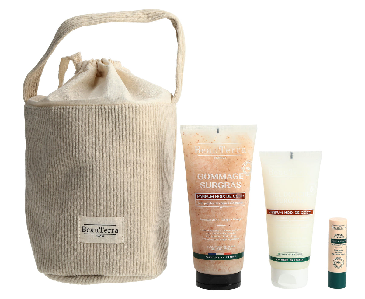 BeauTerra Beauty Bag Rituale goloso Cocco (3 pezzi)