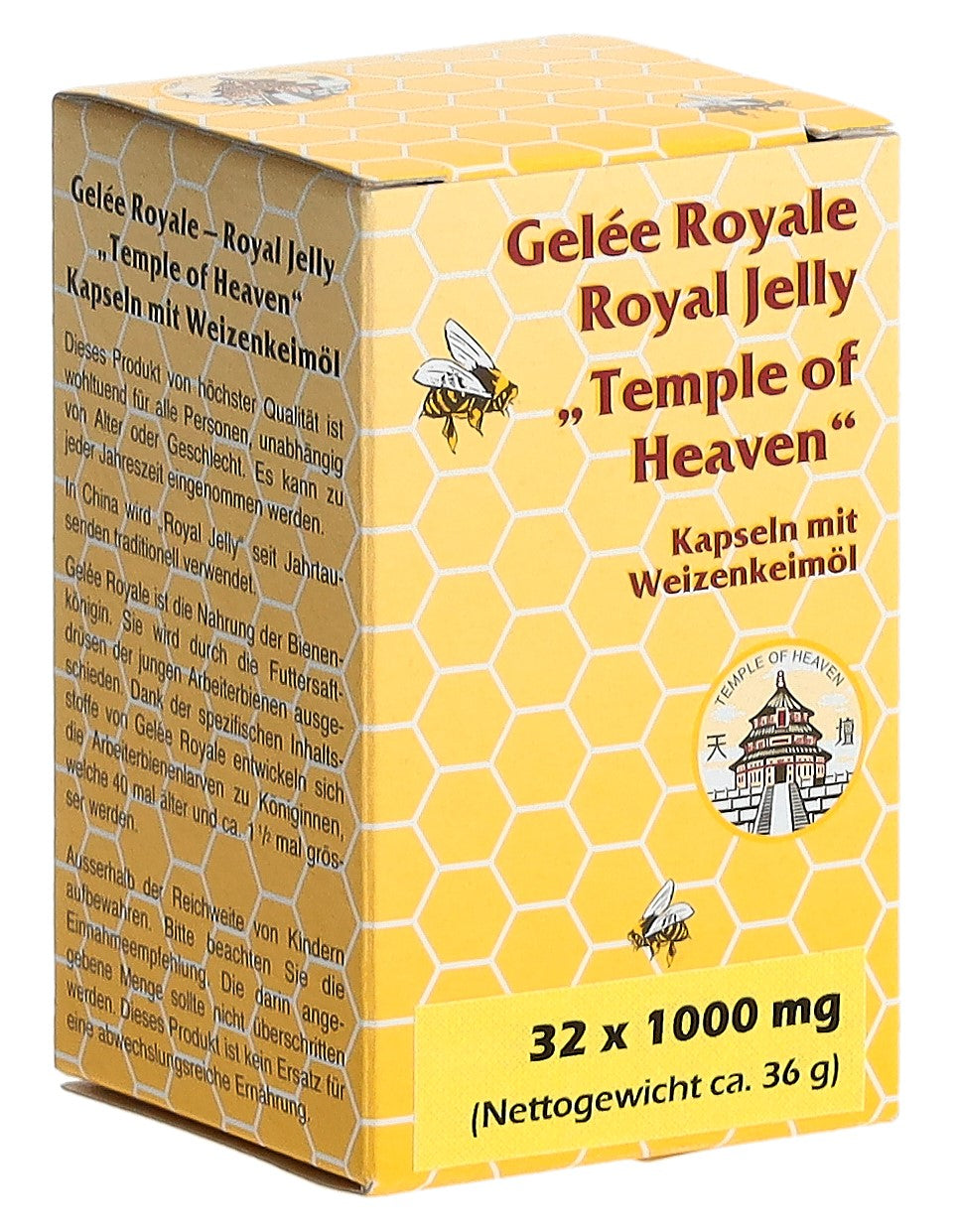 Gelée Royale Temple of Heaven Capsules with Wheat Germ Oil (32 pcs)