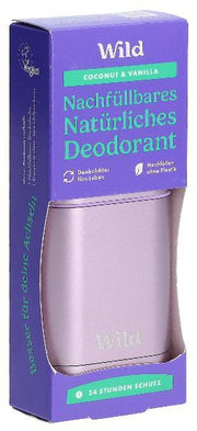 Wild Deodorant Starter Set Purple Case & Coconut Vanilla (40g)