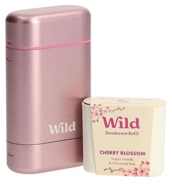 Wild Deodorant Starter Set Pink Case & Cherry Blossom (40g)