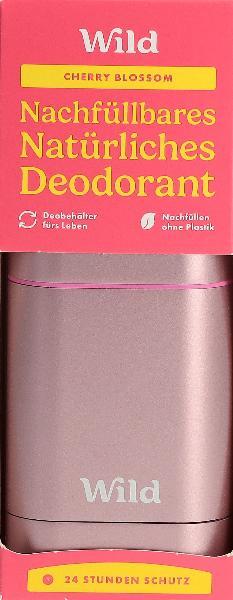Wild Deodorant Starter Set Pink Case & Cherry Blossom (40g)