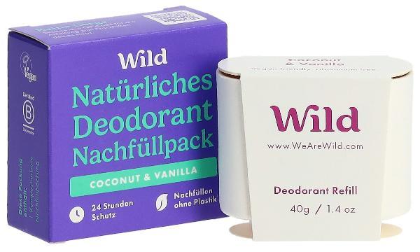 Wild Deodorante Stick Ricarica Coconut Vanilla (40g)
