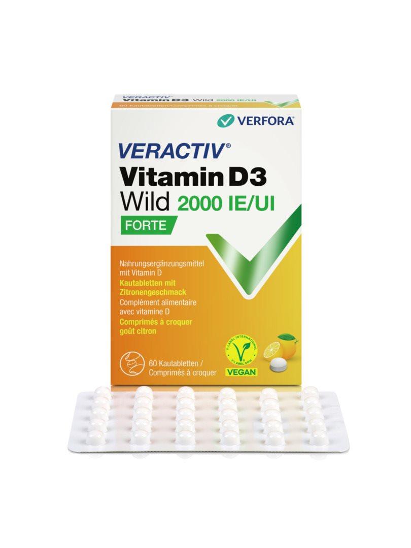 VERACTIV Vitamin D3 Wild Kautabletten 2000 IE (60 Stk)