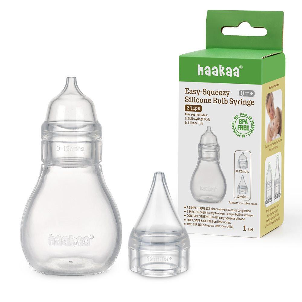 haakaa Nasensauger Easy-Squeezy mit 2 Aufsätzen (2 Stk)