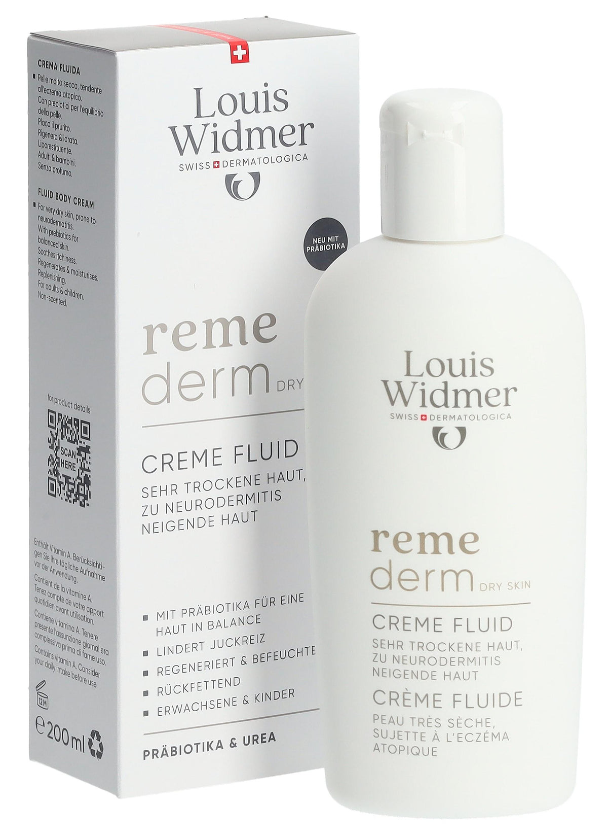 Louis Widmer Remederm Creme Fluid Probiotic ohne Parfum (200ml)