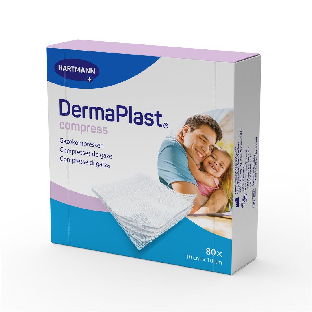 DermaPlast Compress Kompressen 10cm x 10cm (80 Stk)