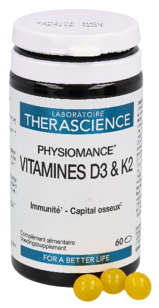 Physiomance Vitamin D3 & K2 Capsules (60 pcs)