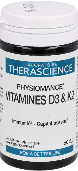 Physiomance Vitamin D3 & K2 Capsules (60 pcs)