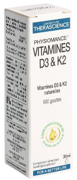 Physiomance Vitamin D3 & K2 Drops (20ml)
