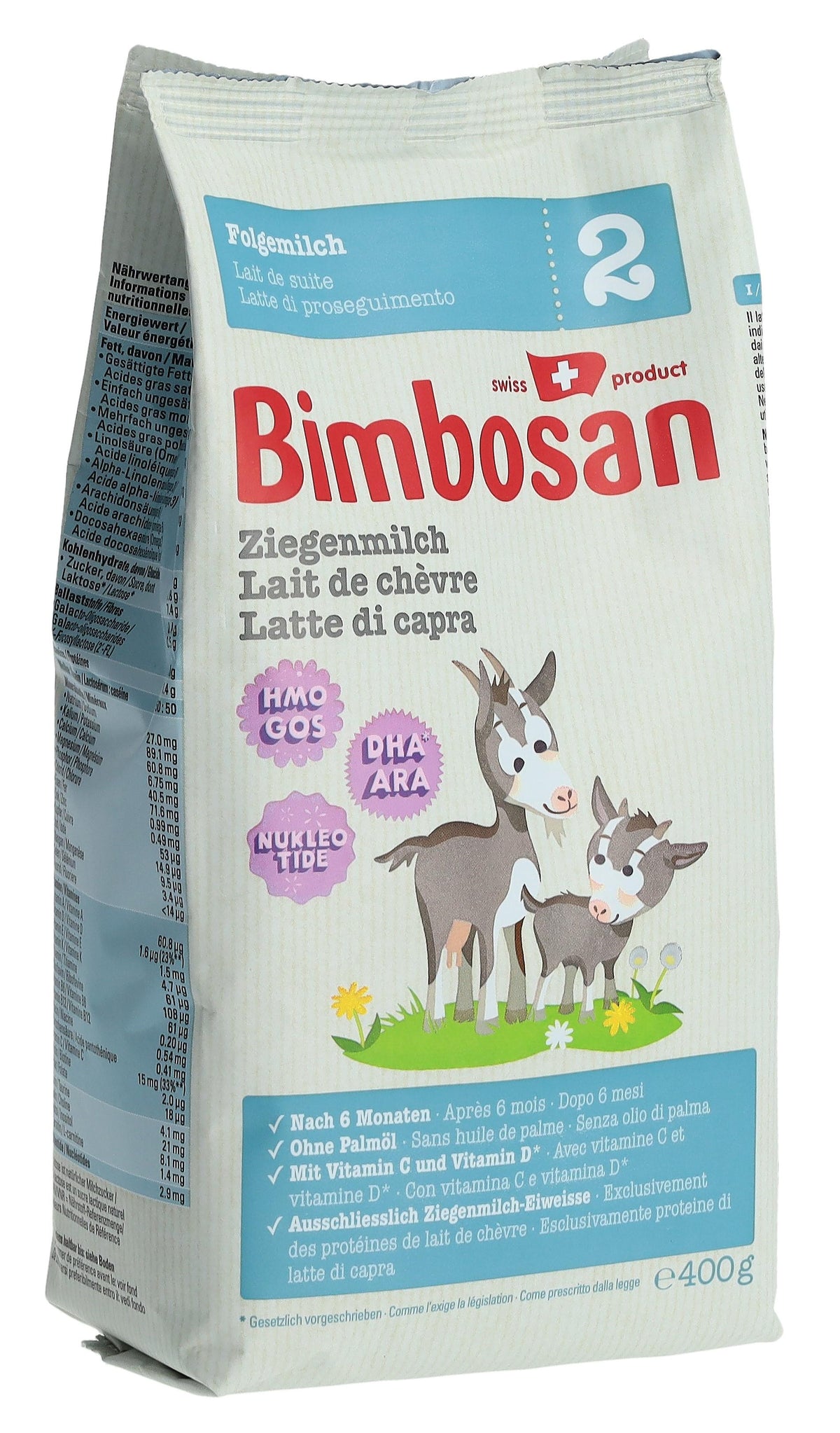 Bimbosan Ziegenmilch 2 Folgemilch Nachfüllung (400g)