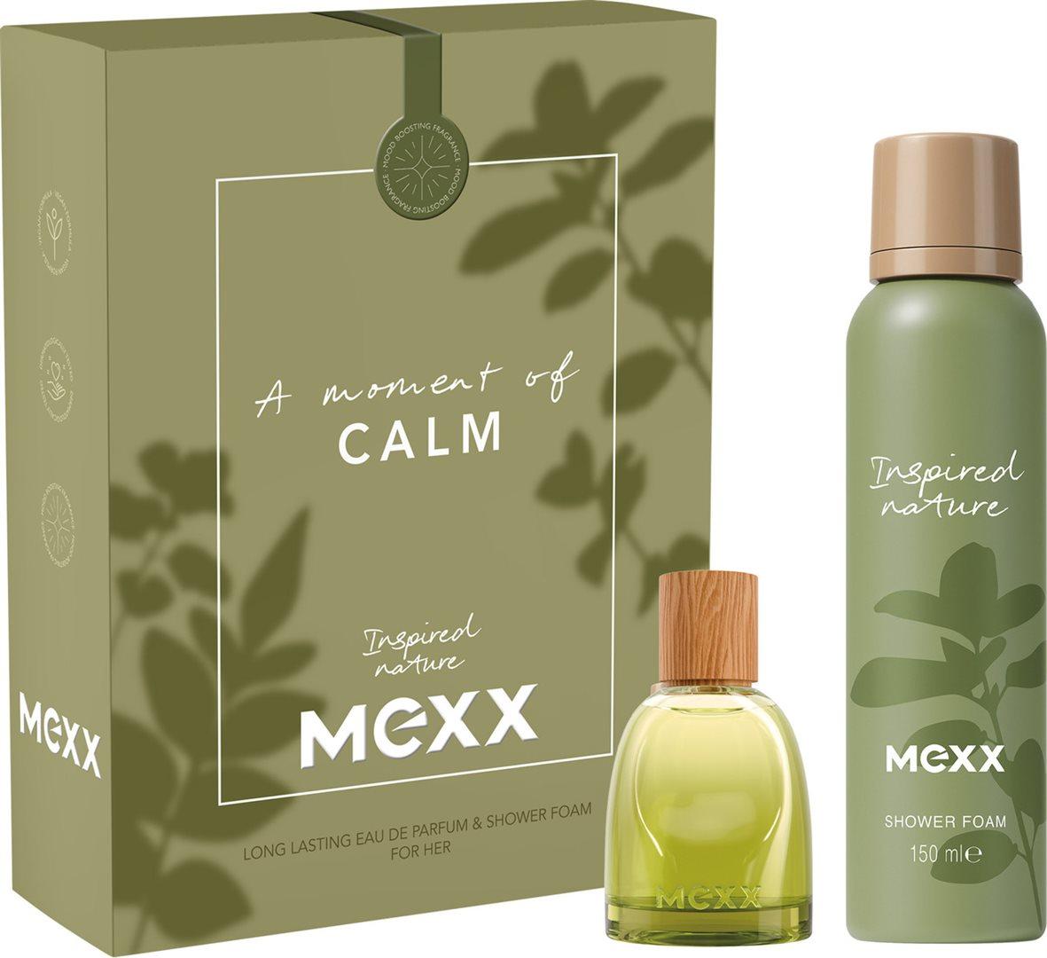 MEXX Inspired Nature Eau de Parfum für Damen mit Duschschaum (1 Set)