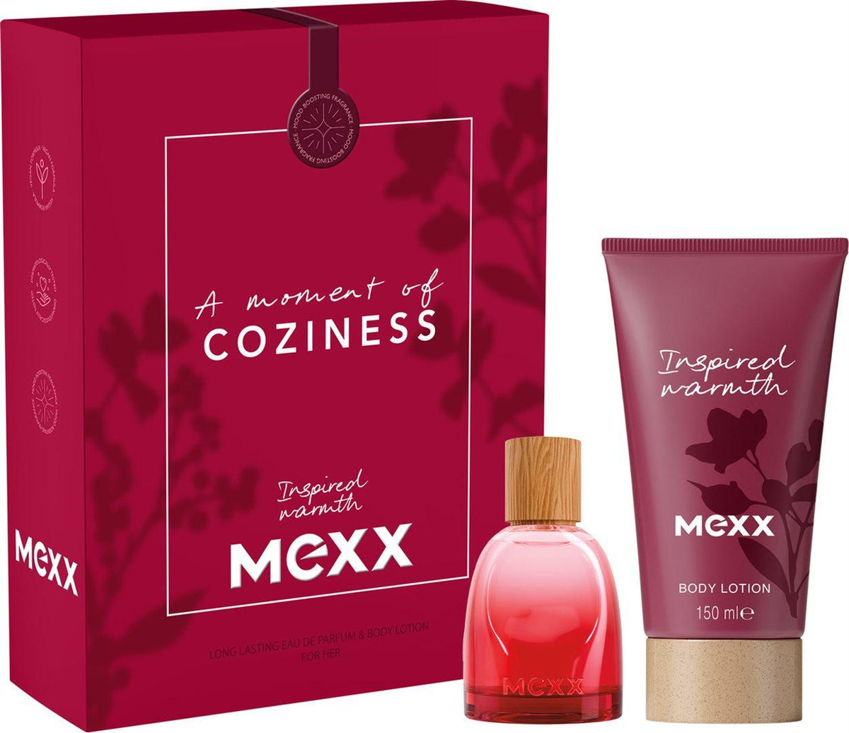 MEXX Inspired Warmth Eau de Parfum für Damen mit Body Balm (1 Set)