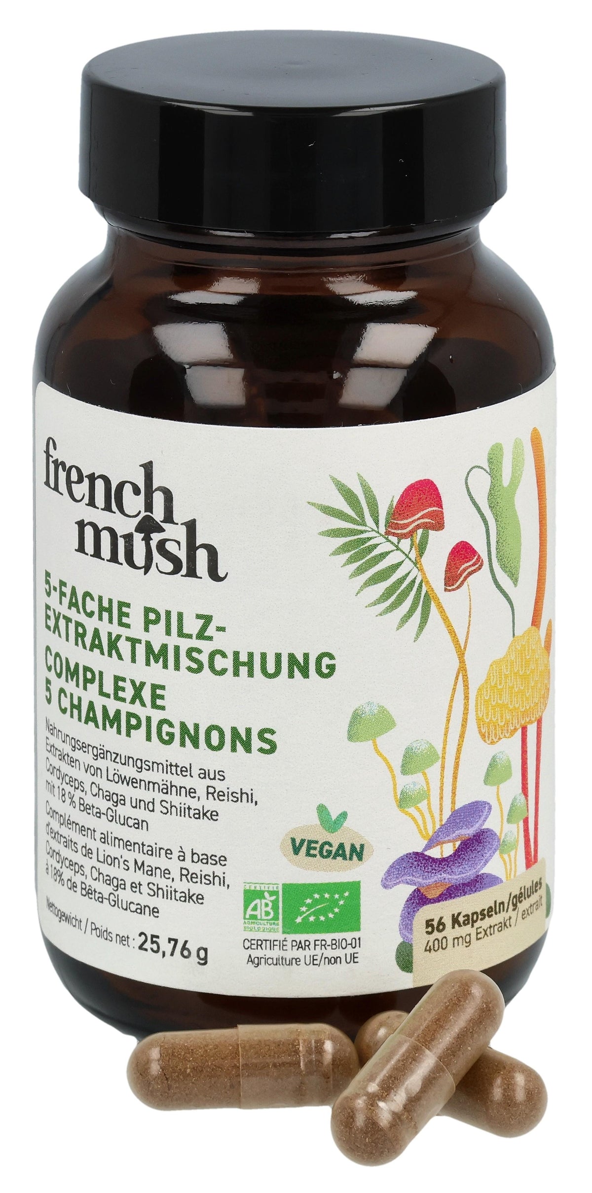 French Mush 5-fache Pilzextraktmischung Kapseln (56 Stk)
