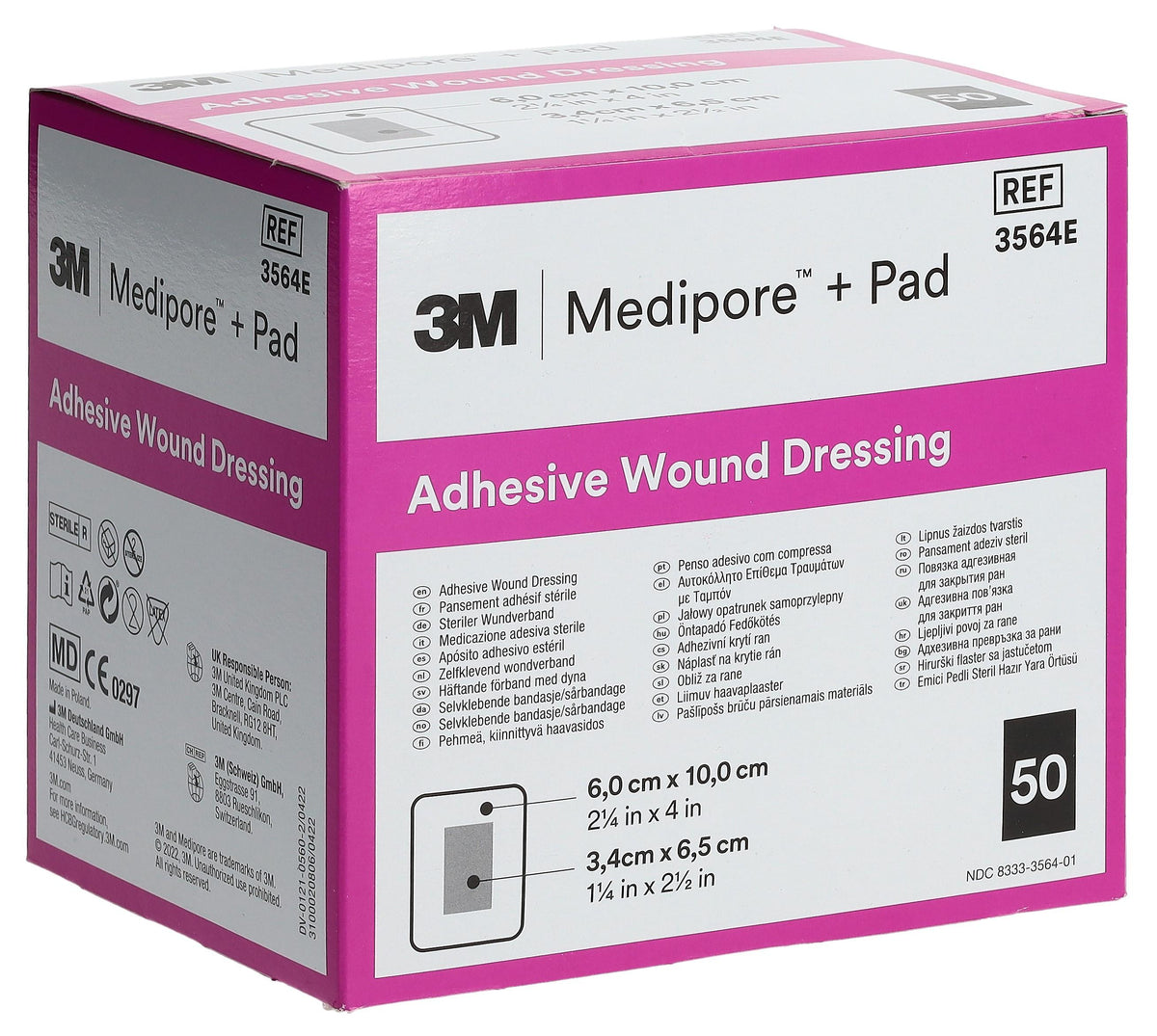 3M Medipore+Pad Wundverband 6cm x 10cm (50 Stk)
