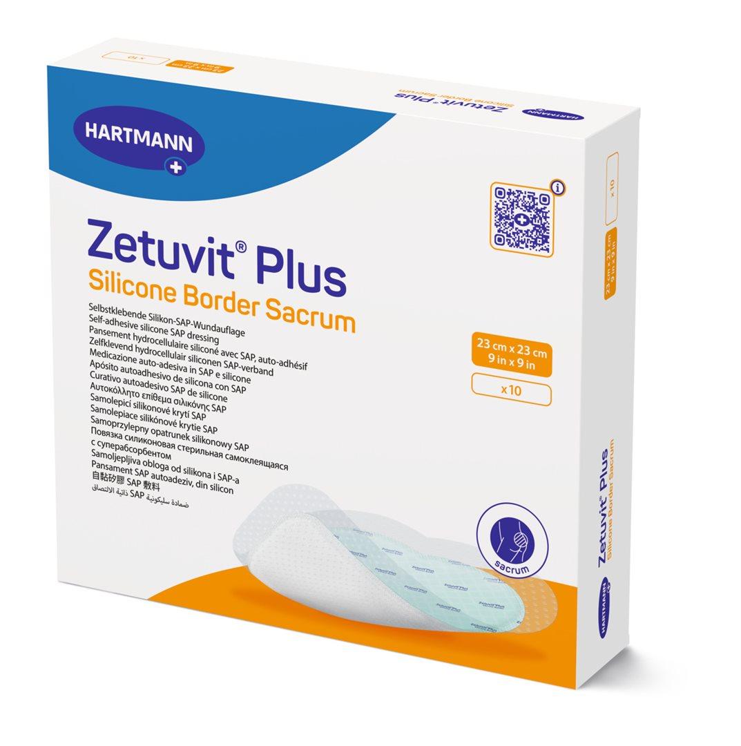Zetuvit Plus Silicone Border Sacrum Wundauflage 23 x 23cm (10 Stk)