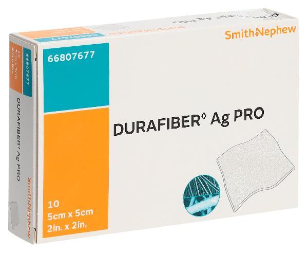 Durafiber Ag Pro Gelling Fibre Dressing 5cm x 5cm (10 pcs)