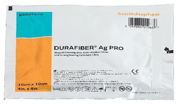 Durafiber Ag Pro Gelfaserverband 10cm x 10cm (10 Stk)