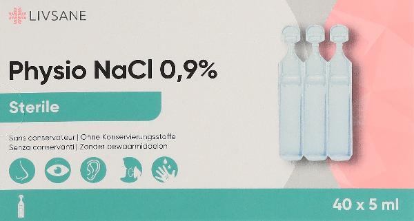 LIVSANE Physio NaCl 0.9 % Sterile Ampoules (40x5ml)