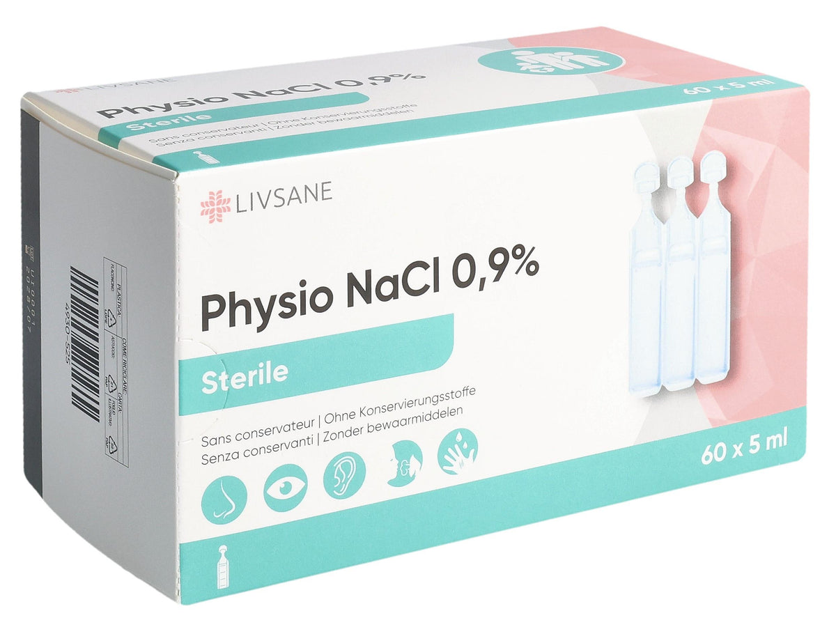 Livsane Physiologische Kochsalzlösung NaCl 0,9% steril (60 x 5ml)