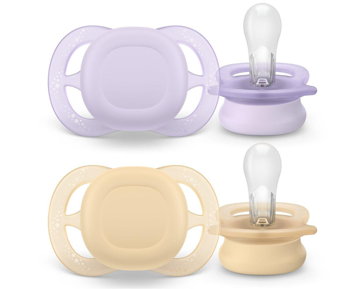 Philips Avent Ultra Start Nuggi 0-2 Monate orange/lila (2 Stk)