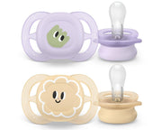 Philips Avent Ultra Start Nuggi 0-2 Monate orange/lila gemustert (2 Stk)