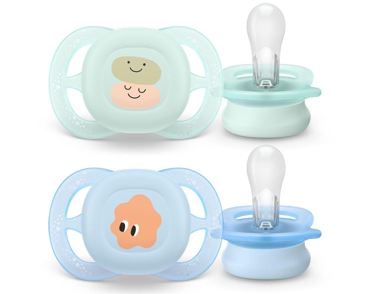 Philips Avent Ultra Start Nuggi 0-2 Monate grün/blau gemustert (2 Stk)